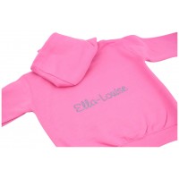 Girls Embroidered Personalised Hoodie Any Text